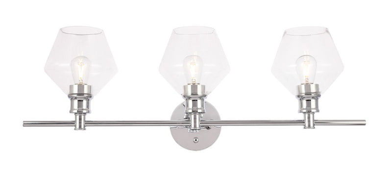 Elegant Lighting LD2316C Three Light Wall Sconce, Chrome