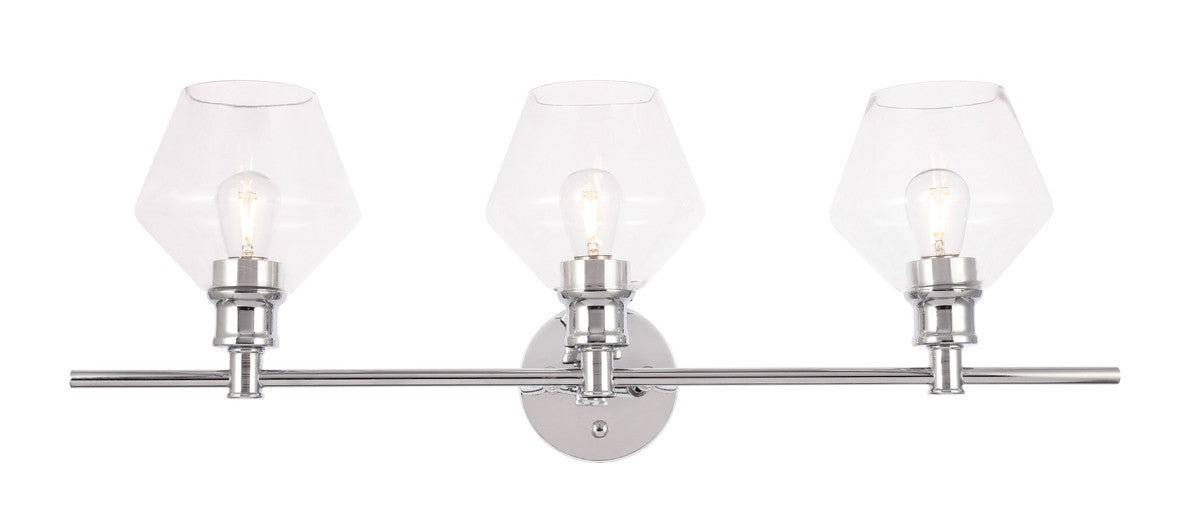 Elegant Lighting LD2316C Three Light Wall Sconce, Chrome