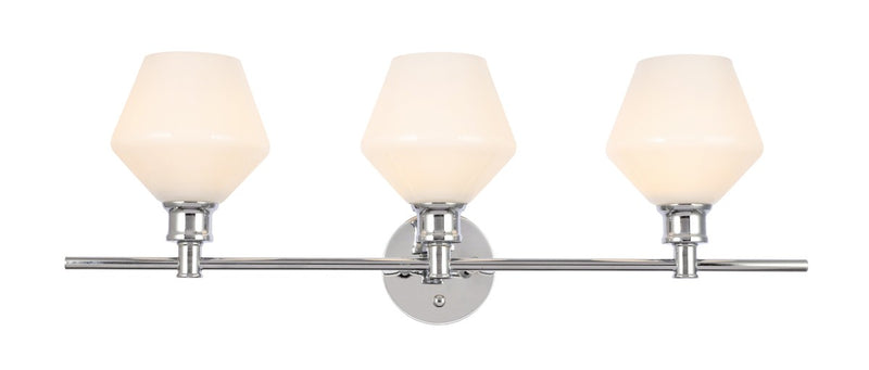 Elegant Lighting LD2317C Three Light Wall Sconce, Chrome