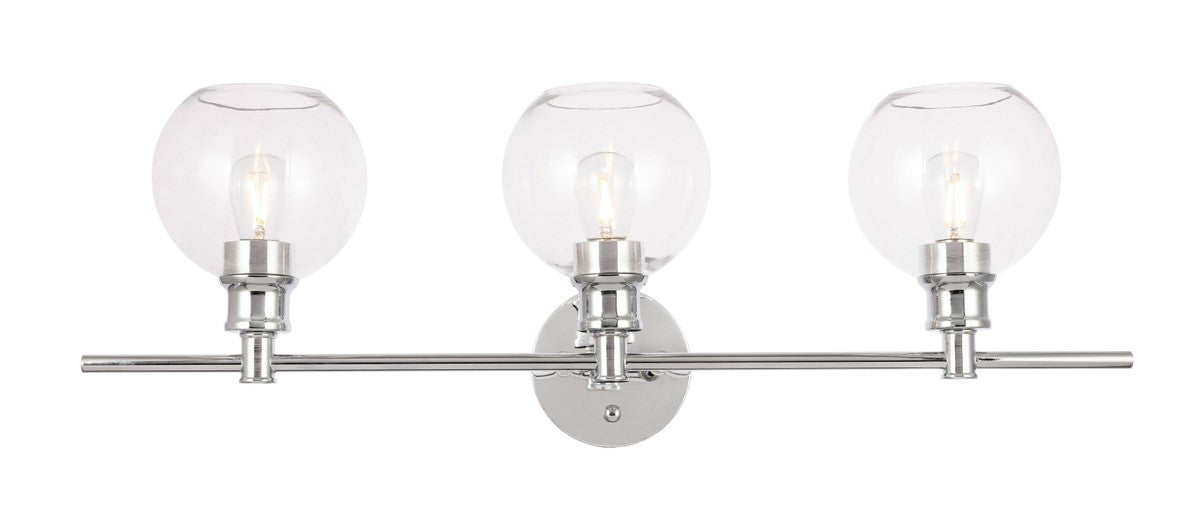 Elegant Lighting LD2318C Three Light Wall Sconce, Chrome