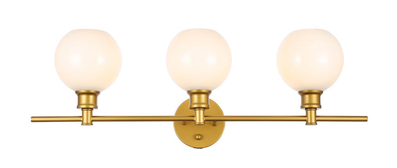 Elegant Lighting LD2319BR Three Light Wall Sconce, Brass