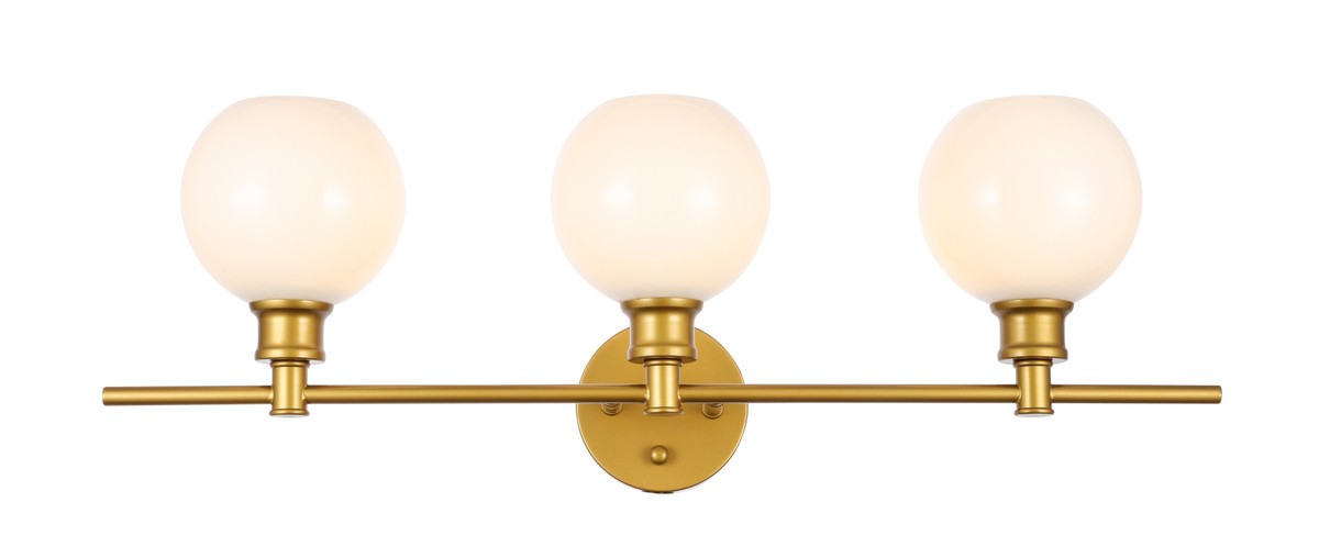 Elegant Lighting LD2319BR Three Light Wall Sconce, Brass
