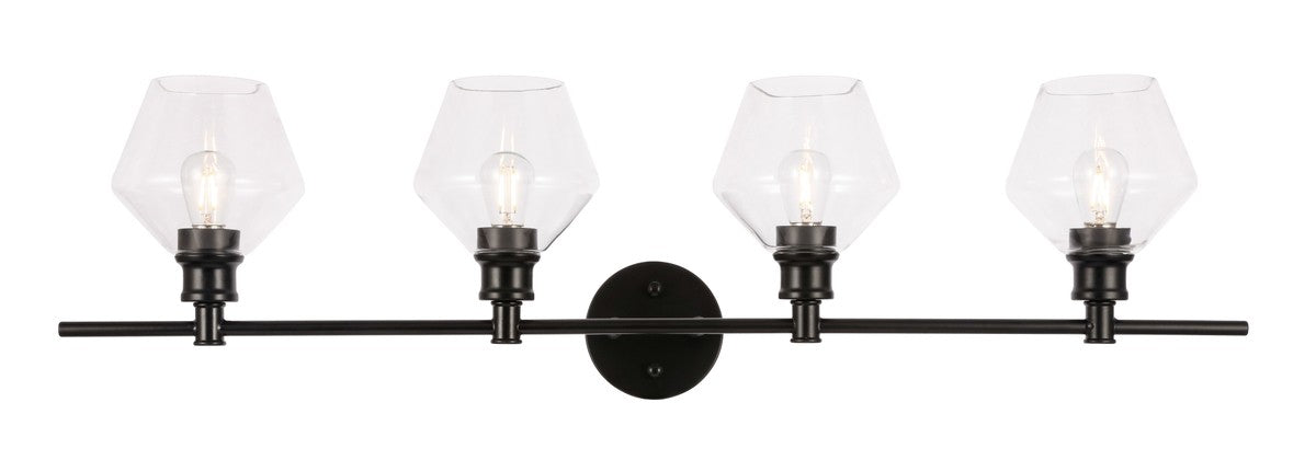 Elegant Lighting LD2320BK Four Light Wall Sconce, Black