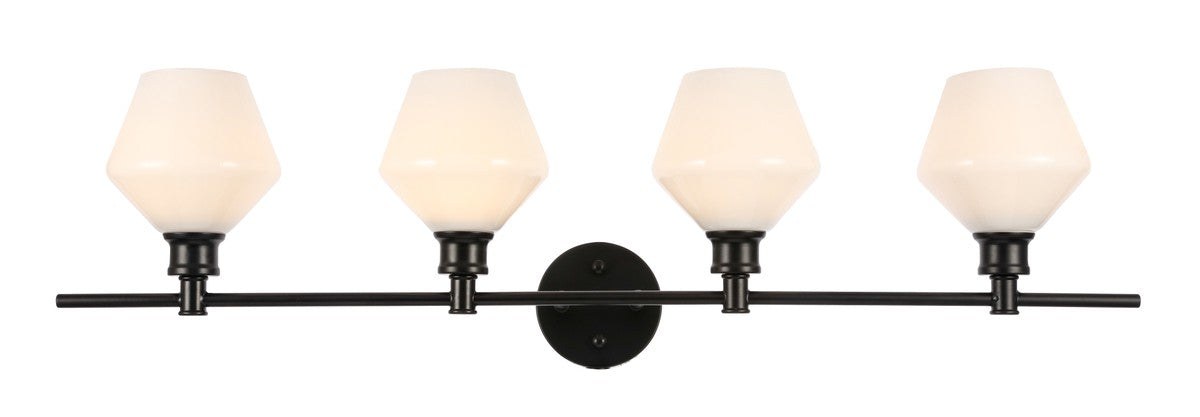 Elegant Lighting LD2321BK Four Light Wall Sconce, Black
