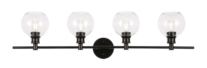 Elegant Lighting LD2322BK Four Light Wall Sconce, Black