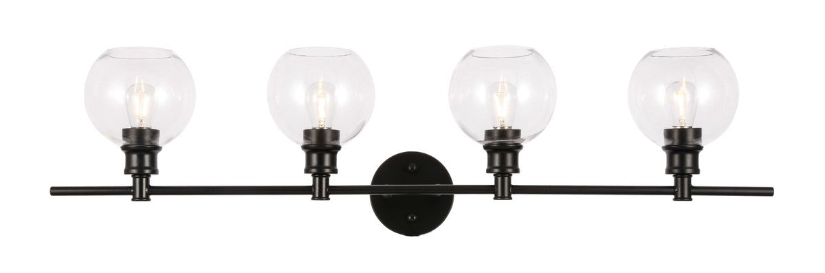 Elegant Lighting LD2322BK Four Light Wall Sconce, Black