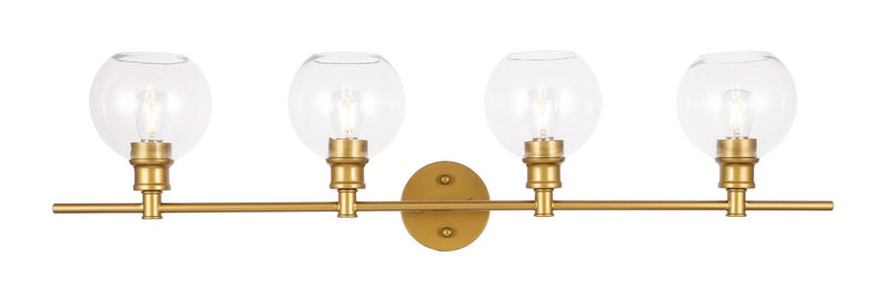 Elegant Lighting LD2322BR Four Light Wall Sconce, Brass