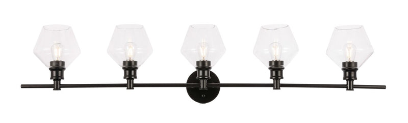 Elegant Lighting LD2324BK Five Light Wall Sconce, Black