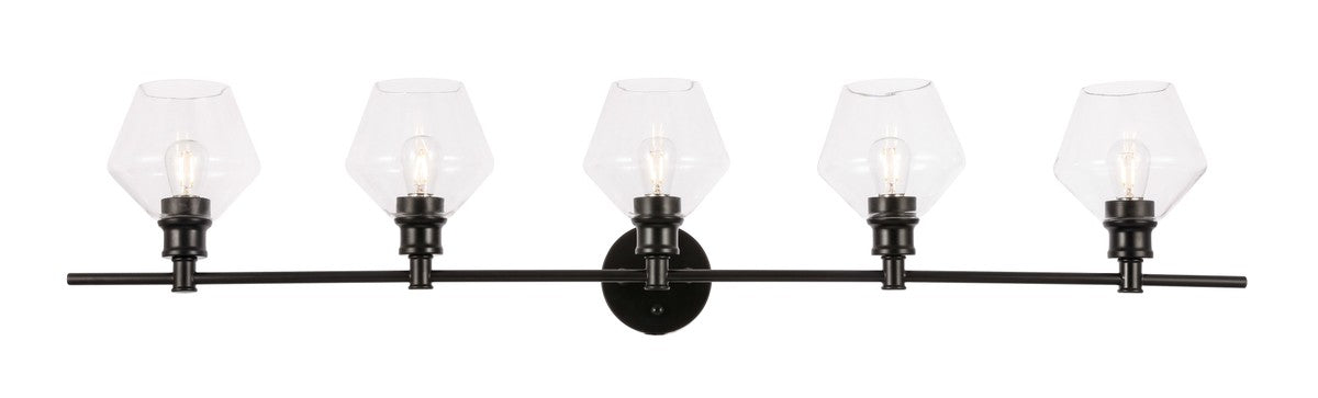 Elegant Lighting LD2324BK Five Light Wall Sconce, Black