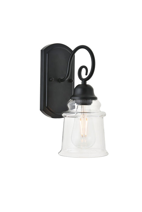 Elegant Lighting LD4007W5BK One Light Wall Sconce, Black