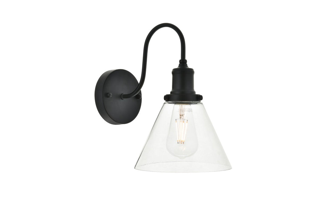 Elegant Lighting LD4017W7BK One Light Wall Sconce, Black