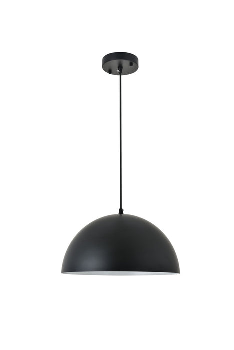 Elegant Lighting LD4023D14BK One Light Pendant, black