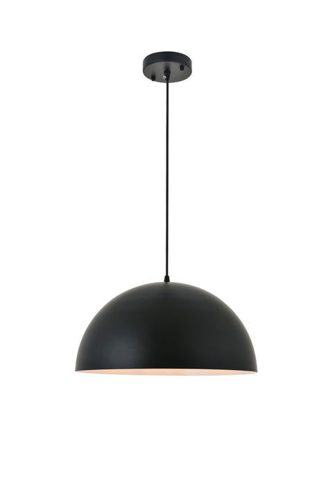 Elegant Lighting LD4025D16BK One Light Pendant, black