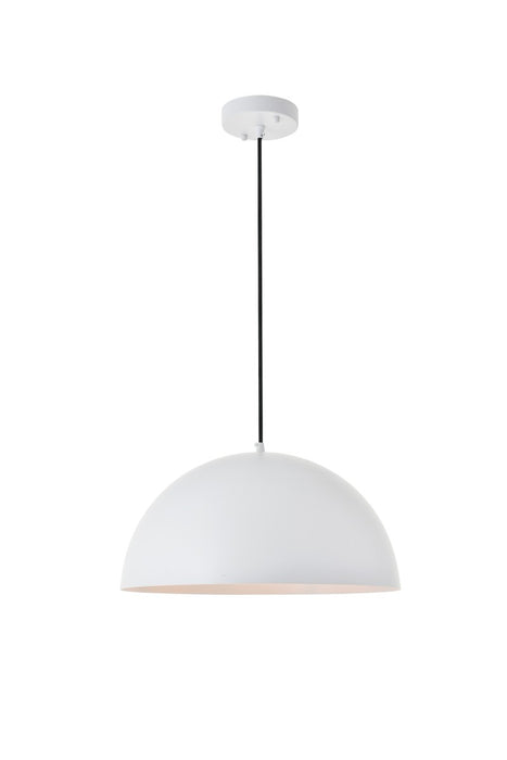 Elegant Lighting LD4025D16WH One Light Pendant, White