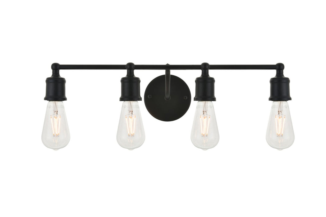 Elegant Lighting LD4028W22BK Four Light Wall Sconce, black