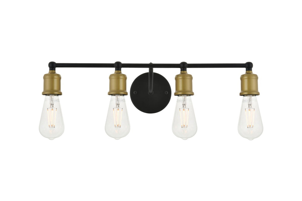Elegant Lighting LD4028W22BRB Four Light Wall Sconce, brass