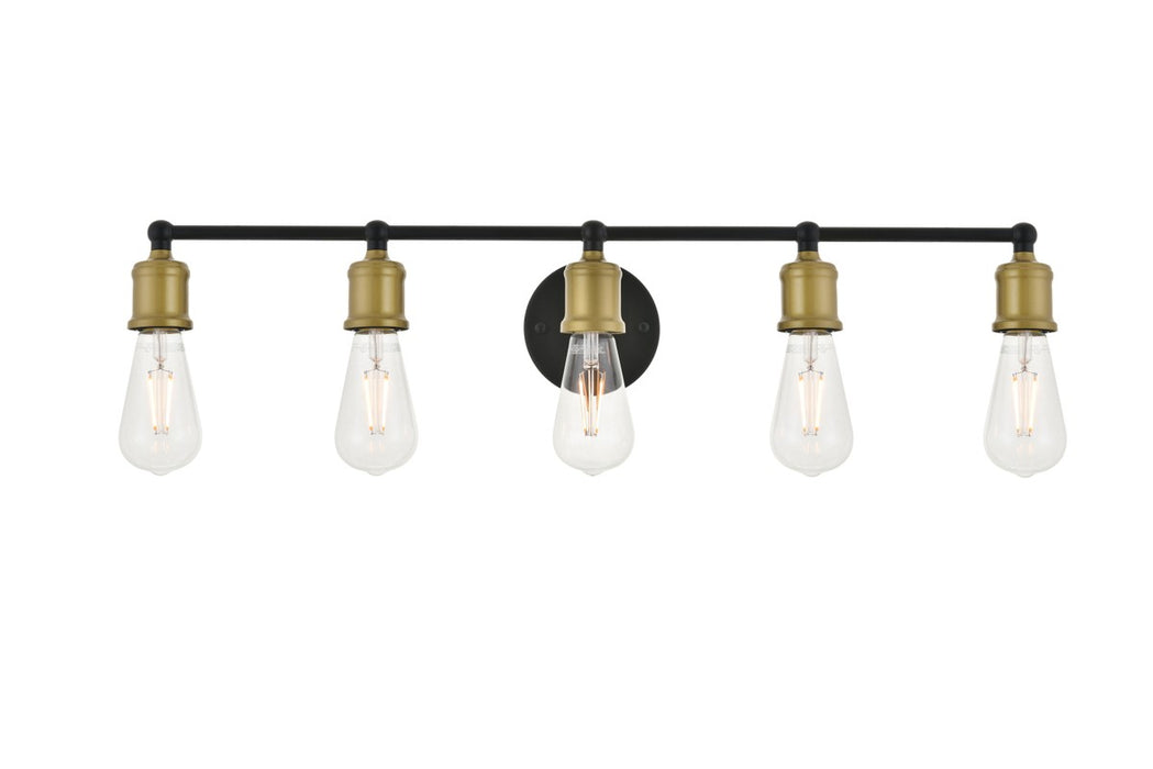 Elegant Lighting LD4028W29BRB Five Light Wall Sconce, brass