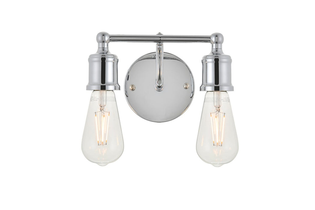 Elegant Lighting LD4028W9C Two Light Wall Sconce, Chrome