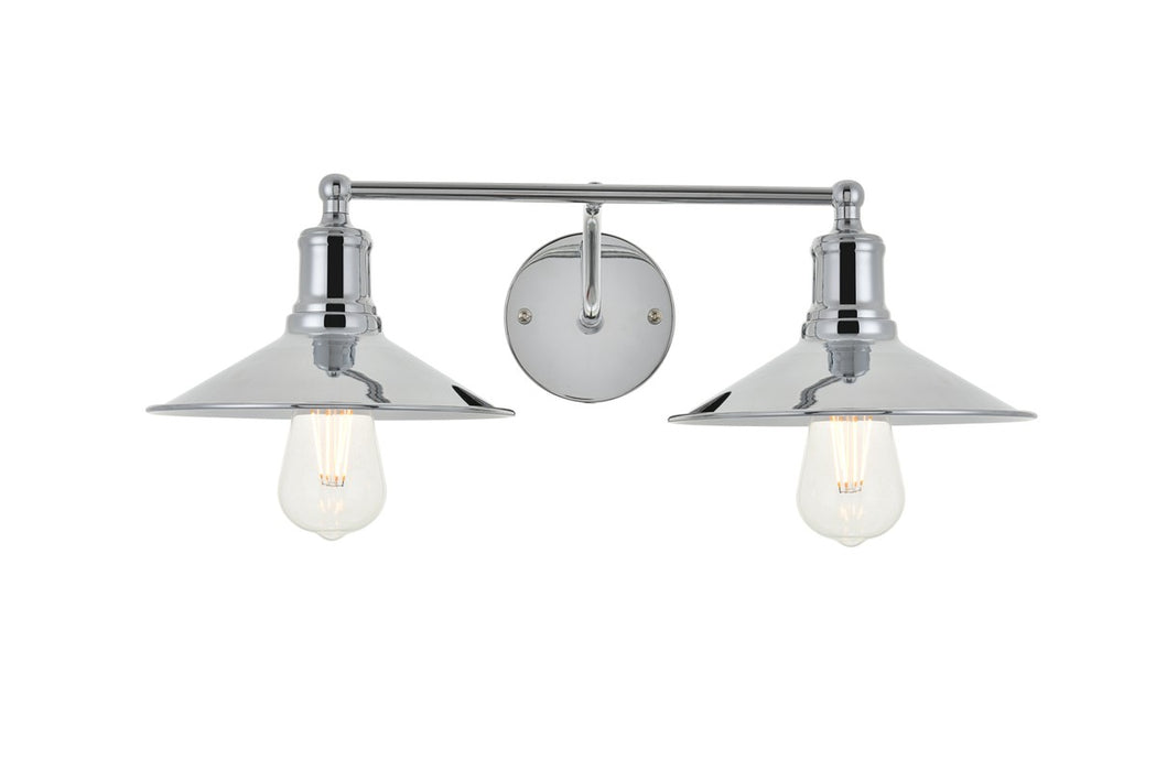 Elegant Lighting LD4033W21C Two Light Wall Sconce, Chrome