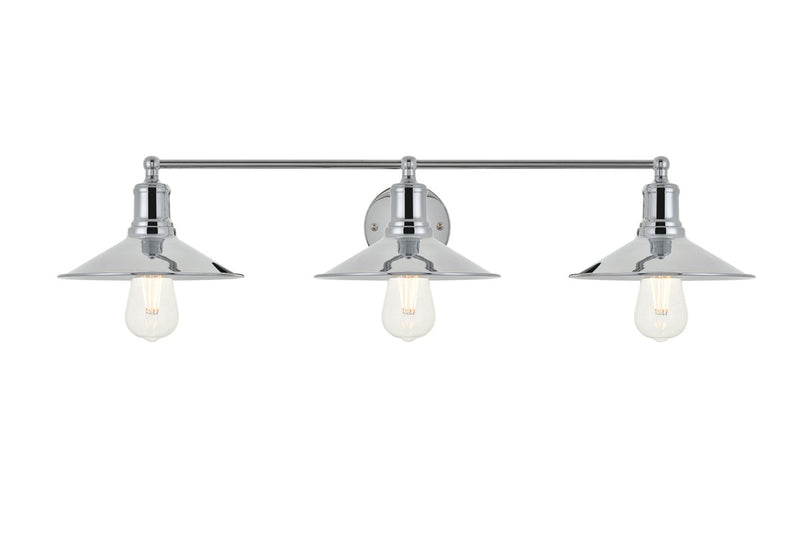 Elegant Lighting LD4033W33C Three Light Wall Sconce, Chrome