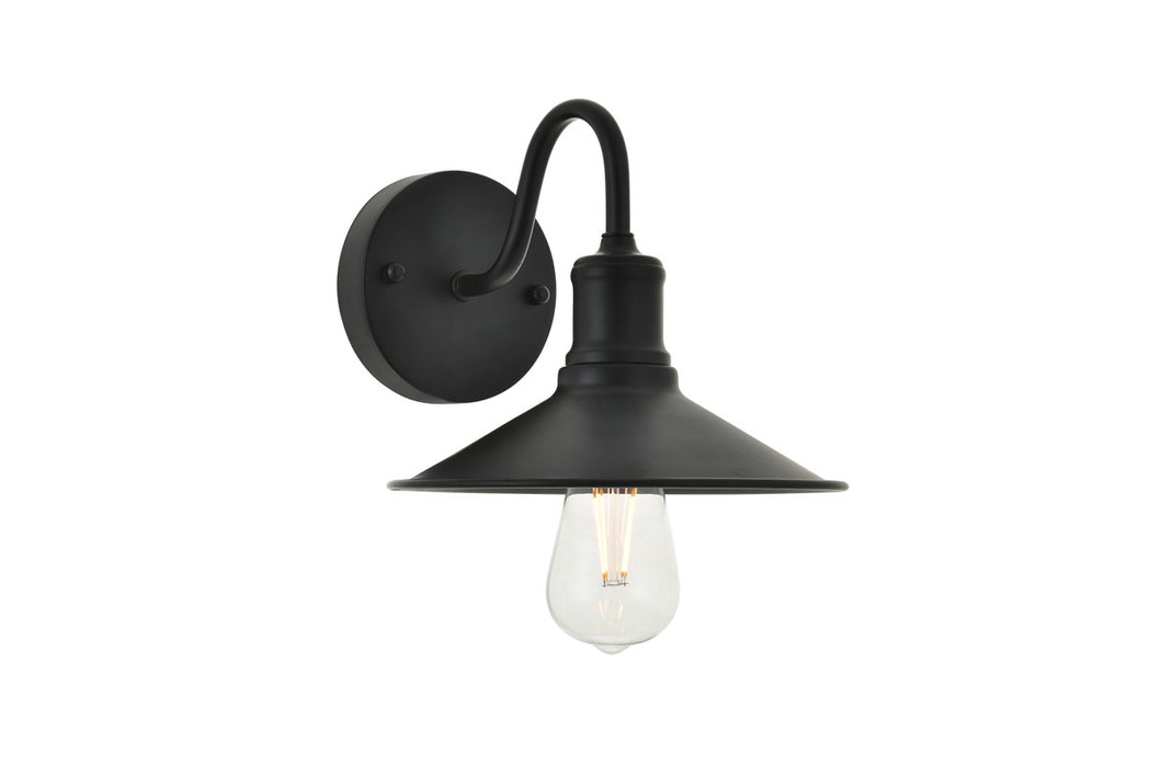Elegant Lighting LD4033W9BK One Light Wall Sconce, black