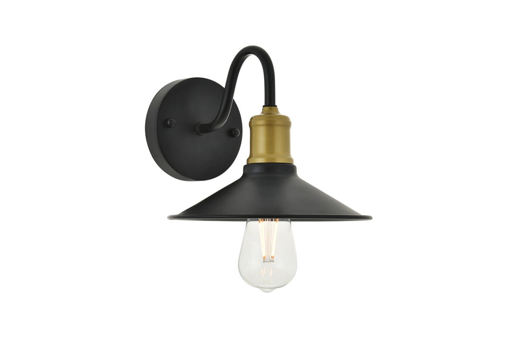 Elegant Lighting LD4033W9BRB One Light Wall Sconce, brass