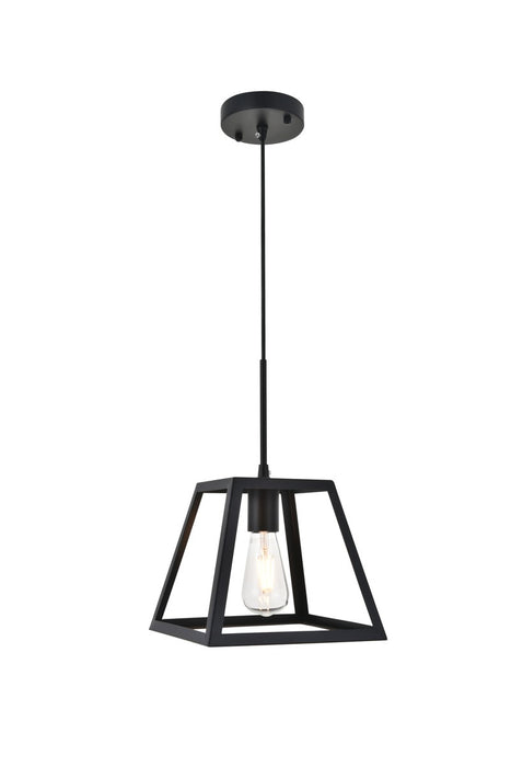 Elegant Lighting LD4061D10BK One Light Pendant, black