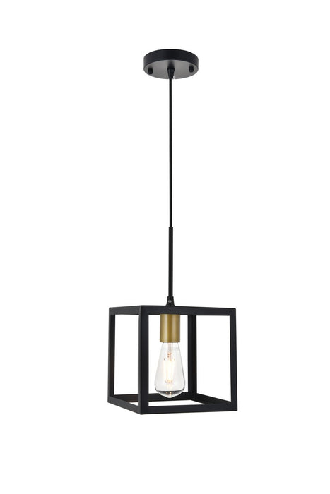 Elegant Lighting LD4063D8BRB One Light Pendant, brass