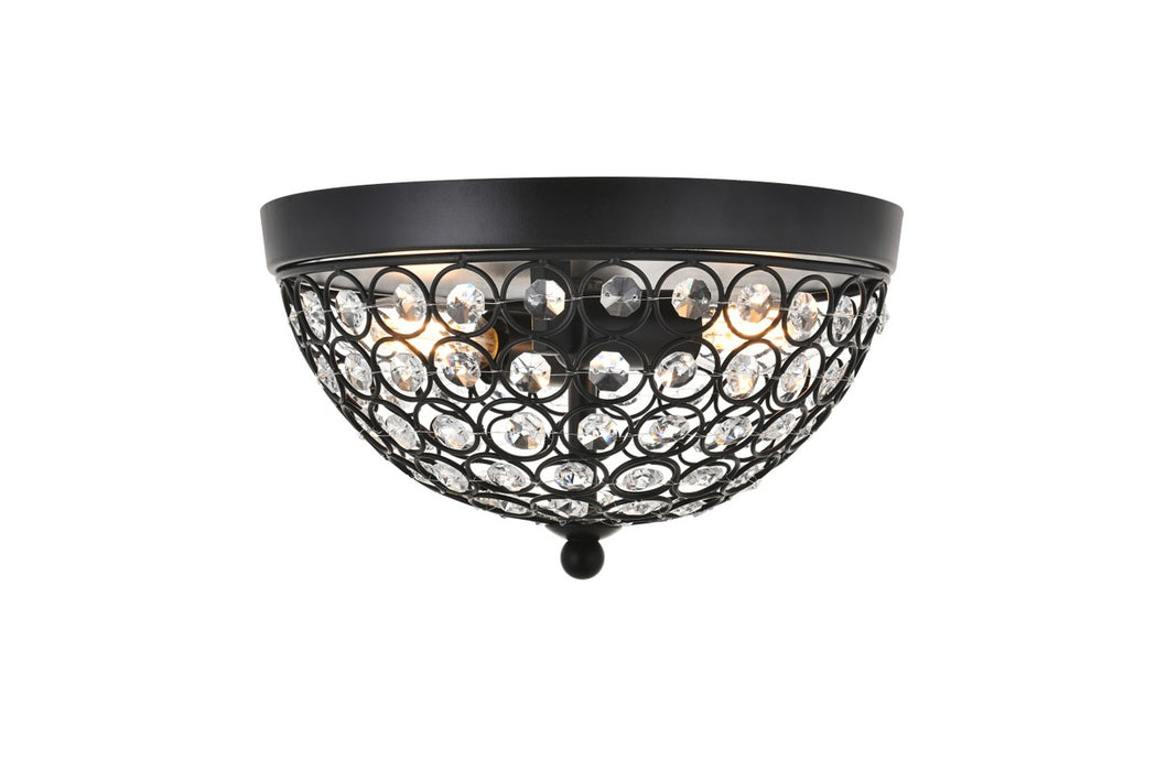 Elegant Lighting LD5012F10MB Two light Flush Mount, Matte Black