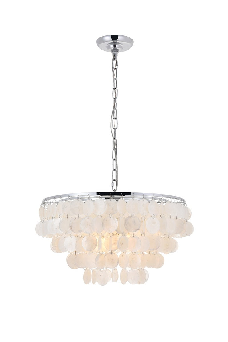 Elegant Lighting LD5050D20C Four Light Pendant, Chrome
