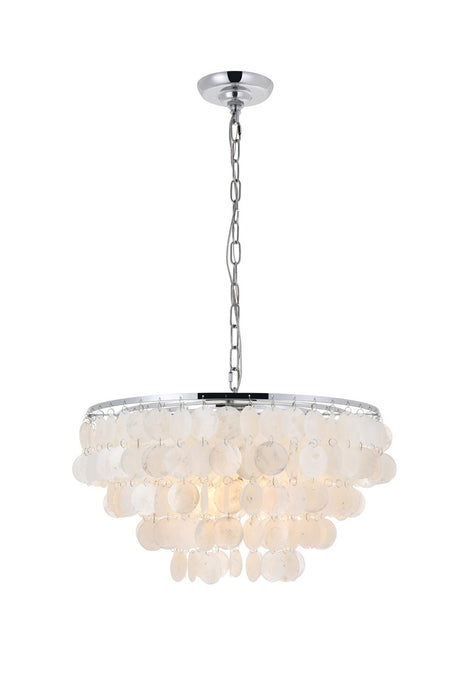 Elegant Lighting LD5050D20C Four Light Pendant, Chrome