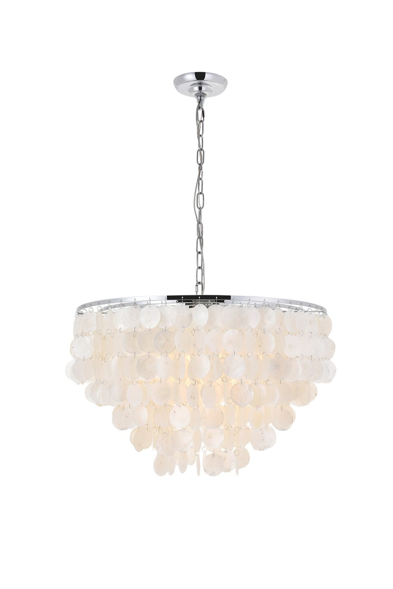 Elegant Lighting LD5050D24C Six Light Pendant, Chrome
