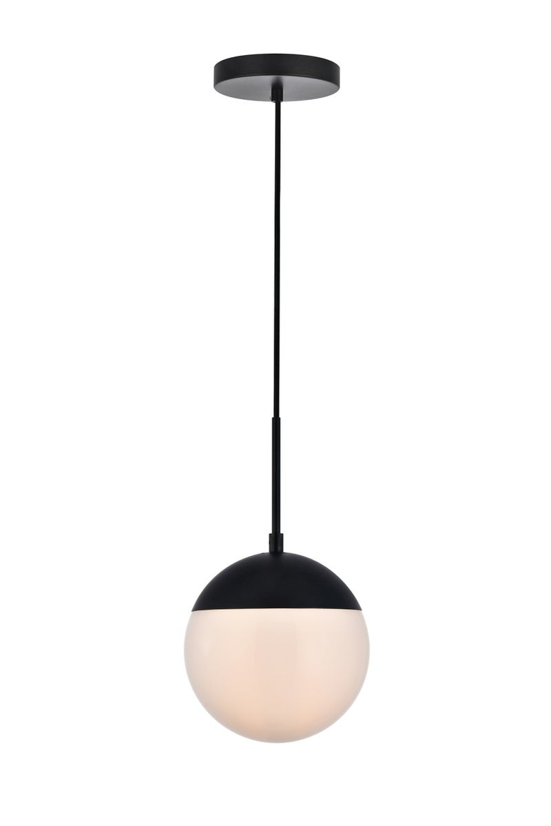 Elegant Lighting LD6026BK One Light Pendant, Black