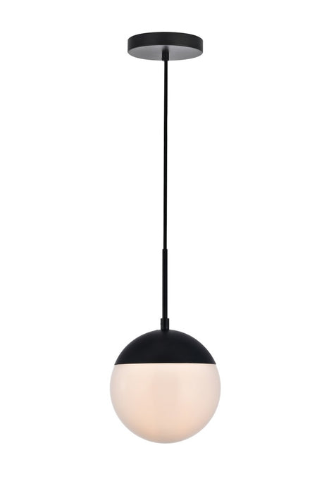 Elegant Lighting LD6026BK One Light Pendant, Black