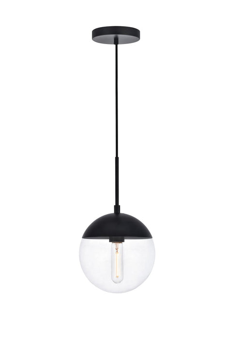Elegant Lighting LD6027BK One Light Pendant, Black
