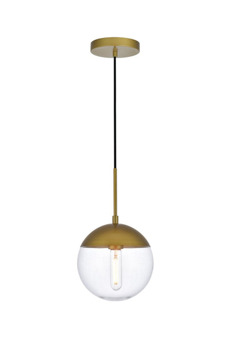 Elegant Lighting LD6031BR One Light Pendant, Brass