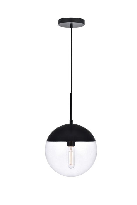 Elegant Lighting LD6033BK One Light Pendant, Black