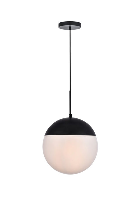 Elegant Lighting LD6038BK One Light Pendant, Black