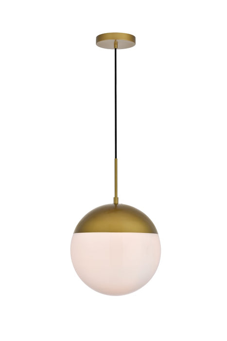 Elegant Lighting LD6042BR One Light Pendant, Brass