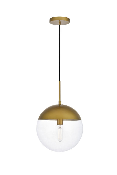 Elegant Lighting LD6043BR One Light Pendant, Brass