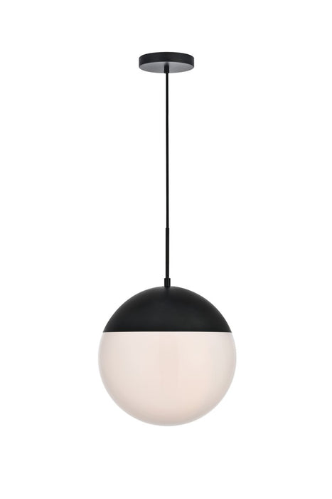 Elegant Lighting LD6044BK One Light Pendant, Black