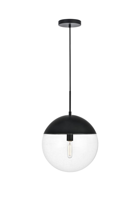 Elegant Lighting LD6045BK One Light Pendant, Black
