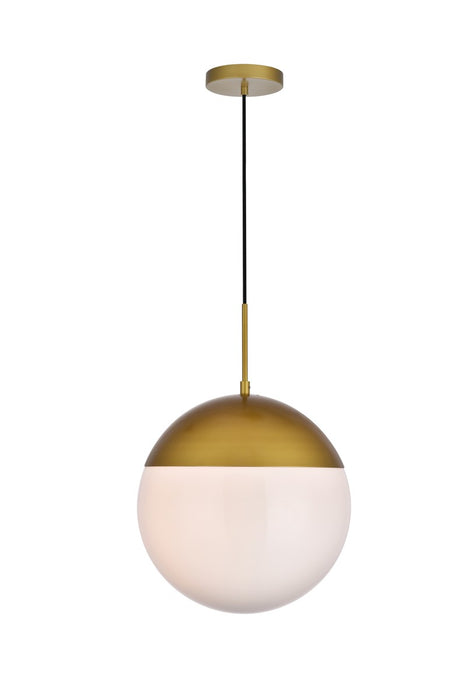 Elegant Lighting LD6048BR One Light Pendant, Brass