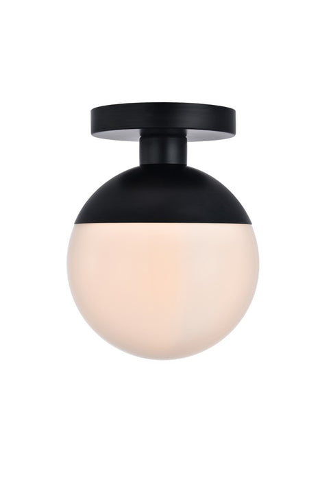 Elegant Lighting LD6050BK One Light Flush Mount, Black