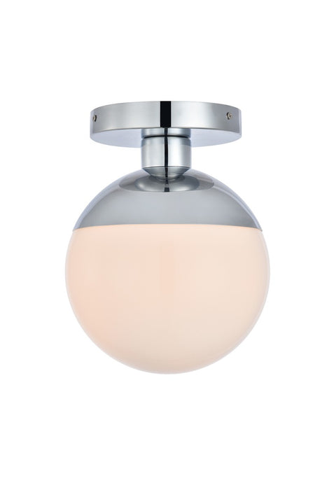 Elegant Lighting LD6052C One Light Flush Mount, Chrome