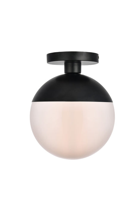 Elegant Lighting LD6062BK One Light Flush Mount, Black