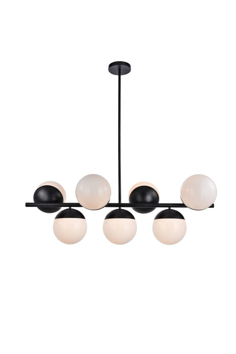 Elegant Lighting LD6134BK Seven Light Pendant, Black