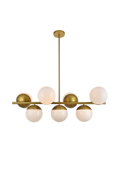 Elegant Lighting LD6138BR Seven Light Pendant, Brass