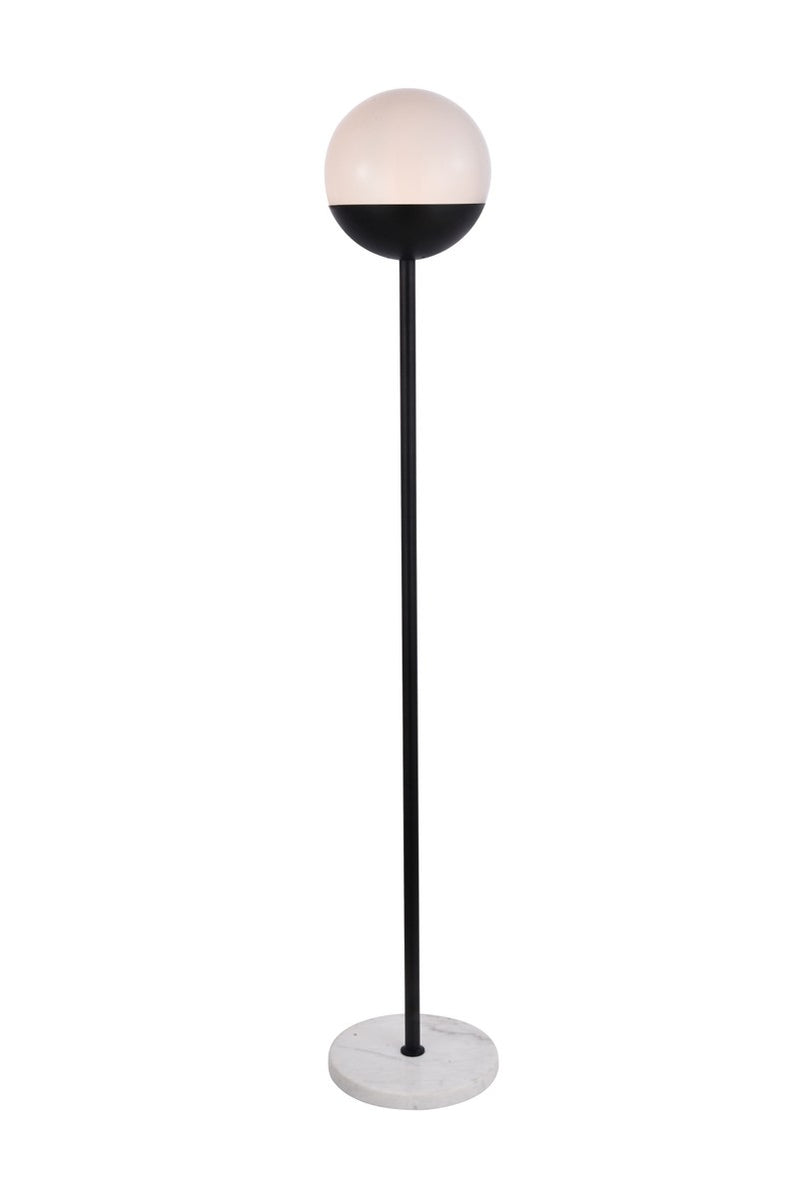 Elegant Lighting LD6146BK One Light Floor Lamp, Black