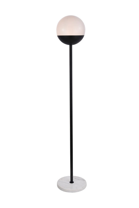 Elegant Lighting LD6146BK One Light Floor Lamp, Black